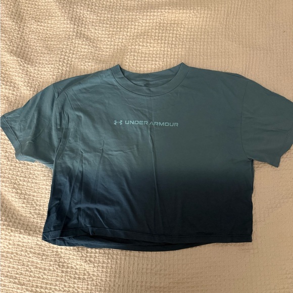 Under Armour Teal and Navy Crop Top - Picture 1 of 2